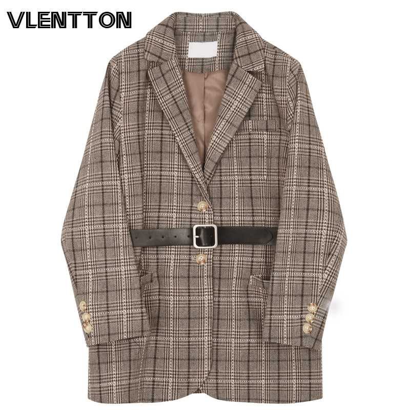 2020 Spring Autumn Vintage Plaid Blazer For Women Fashion With Sashes Suits Jacket Coat Female Outwear Tops Blazers Feminino
2020 Spring Autumn Vintage Plaid Blazer For Women Fashion With Sashes Suits Jacket Coat Female Outwear Tops Blazers Feminino