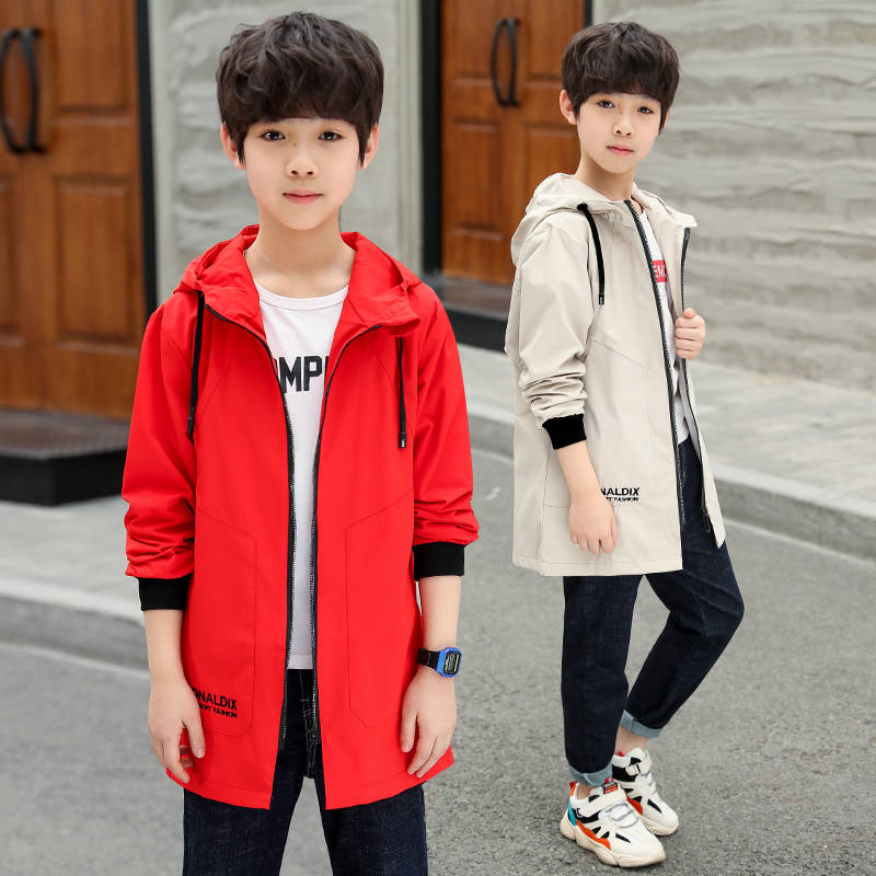 Boys jacket new spring and autumn hooded big children's jacket children's long windbreaker Korean shirt, Red
Boys jacket new spring and autumn hooded big children's jacket children's long windbreaker Korean shirt, Red
