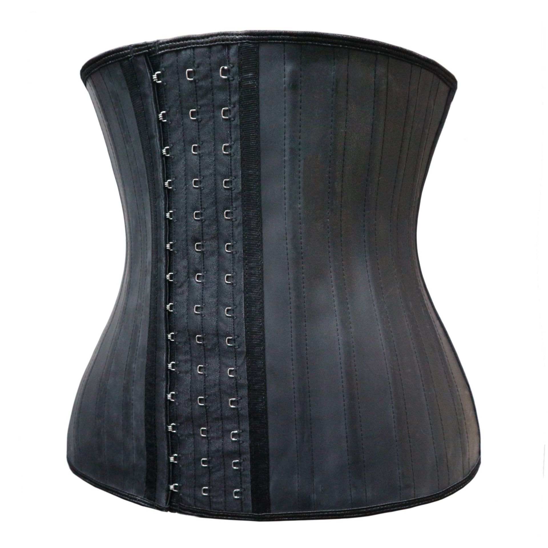 Nadaingaa Latex Waist Trainer Corset Belly Slim Belt Body Shaper Modeling Strap 25 Steel Boned Waist Cincher fajas colombianas T200622