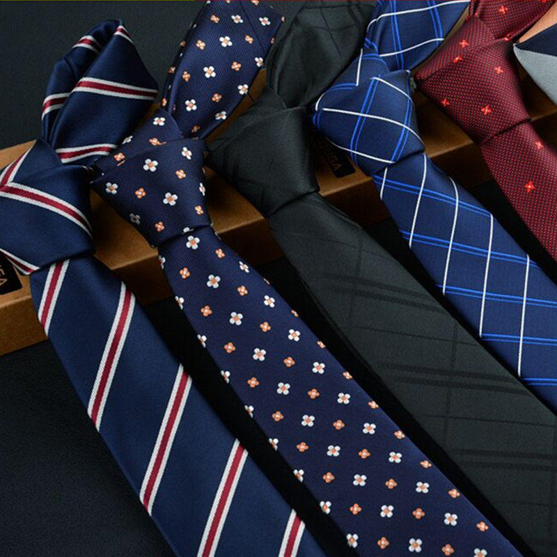 

6cm ties for men skinny tie Wedding dress necktie fashion plaid cravate business gravatas para homens slim shirt accessories lot businesstie