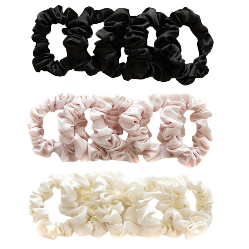 5Pcs Satin Silk Solid Color Hair Ties Scrunchie Elastic Hair Bands Women Luxury Soft Accessories Ponytail Holder Rope, Pk 5pcs
5Pcs Satin Silk Solid Color Hair Ties Scrunchie Elastic Hair Bands Women Luxury Soft Accessories Ponytail Holder Rope, Pk 5pcs