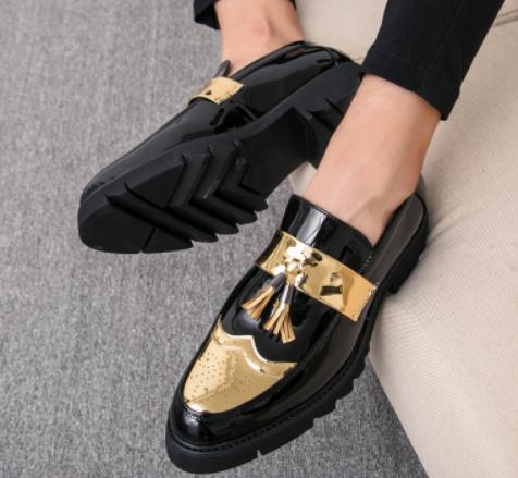 2019 Men's Shoes in Spring and Autumn with New style Low heel pointed end shoes @08, Black
2019 Men's Shoes in Spring and Autumn with New style Low heel pointed end shoes @08, Black