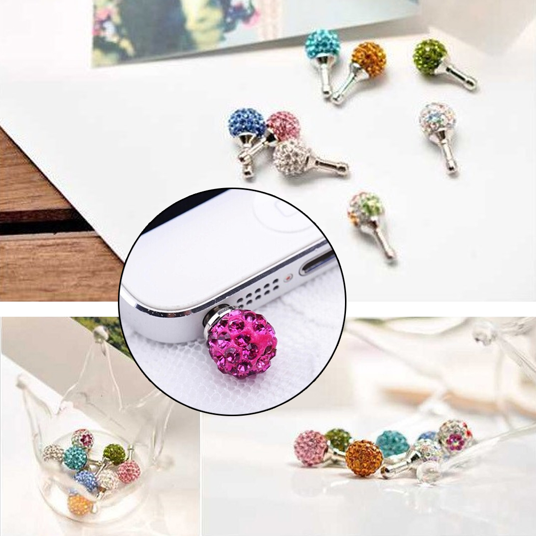 3.5mm Crystal Rhinestone Diamond Anti Dust Plug For iPhone Samsung Earphone Jack Plugs Cell Phone Headphones Accessories
3.5mm Crystal Rhinestone Diamond Anti Dust Plug For iPhone Samsung Earphone Jack Plugs Cell Phone Headphones Accessories