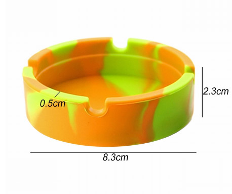 Soft Silicone Ashtray Round Luminous Mini Ash Tray Portable Anti-Scalding Cigarette Holder Home Novelty Crafts Smoking Accessories YFA2257