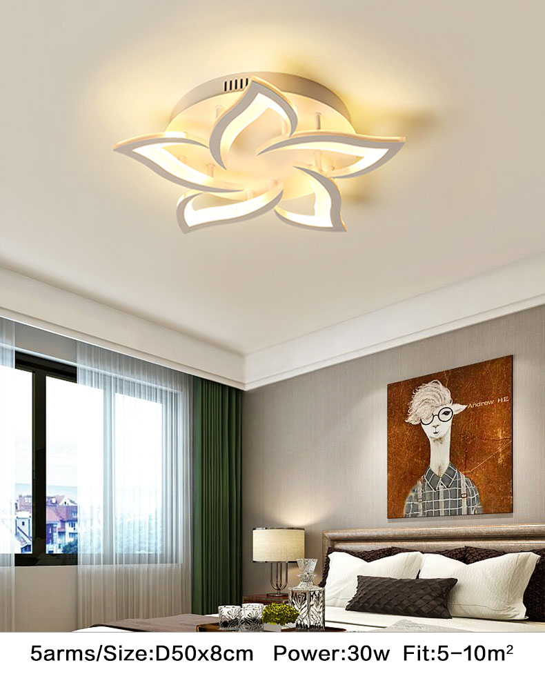 Modern LED Ceiling Light Eye Acryl Chandelier Lamp for Living Room Bedroom Diningroom White Finished Chandeliers Home Lighting Fixtures