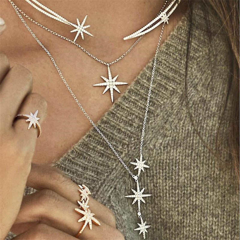 Designer Triple Meteorites Adjustable Necklace Fashion Star Fashion Lady S925 Sterling Silver Shiny Personalized women's Pendant Necklaces
Designer Triple Meteorites Adjustable Necklace Fashion Star Fashion Lady S925 Sterling Silver Shiny Personalized women's Pendant Necklaces