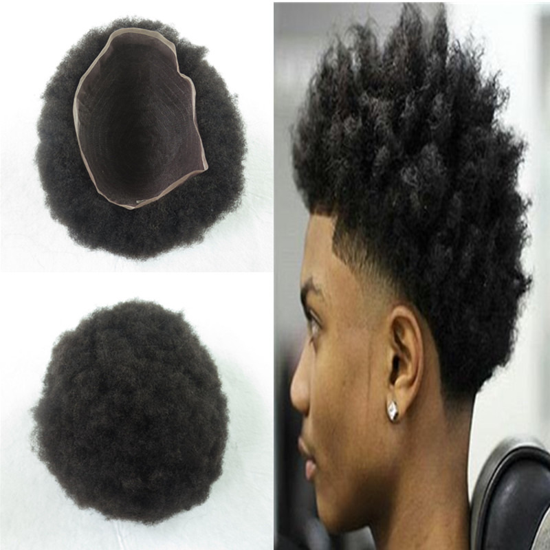 Afro Curly Toupee For Men Fine Welded Mono Human Hair Mens Toupee Replacement System Men Hair 810 Natural Black Curly Men Wig, As pic
Afro Curly Toupee For Men Fine Welded Mono Human Hair Mens Toupee Replacement System Men Hair 810 Natural Black Curly Men Wig, As pic