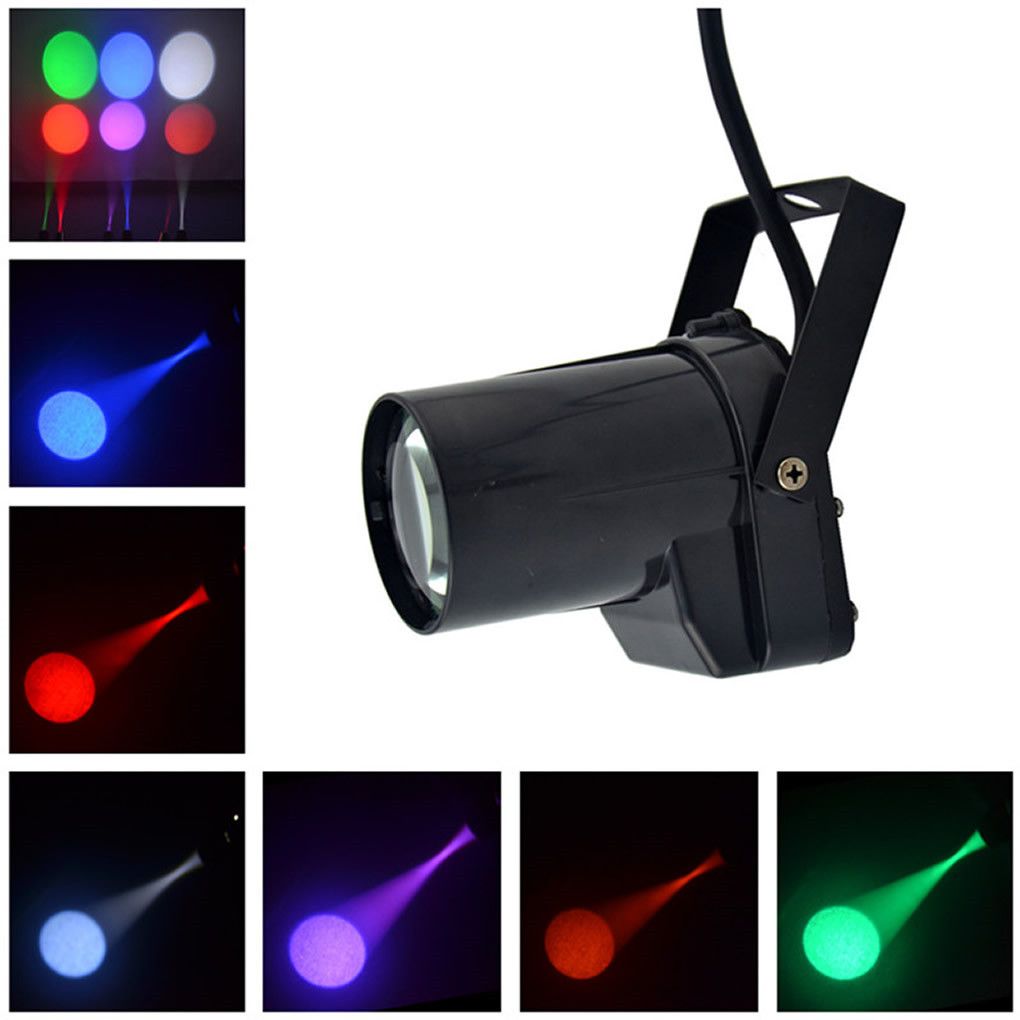 AUCD Mini Portable 5W RGBWYP Single Color LED Beam Disco Ball Projector Spotlights Landscape Lamp DJ Party Show Stage Lighting LE-M01