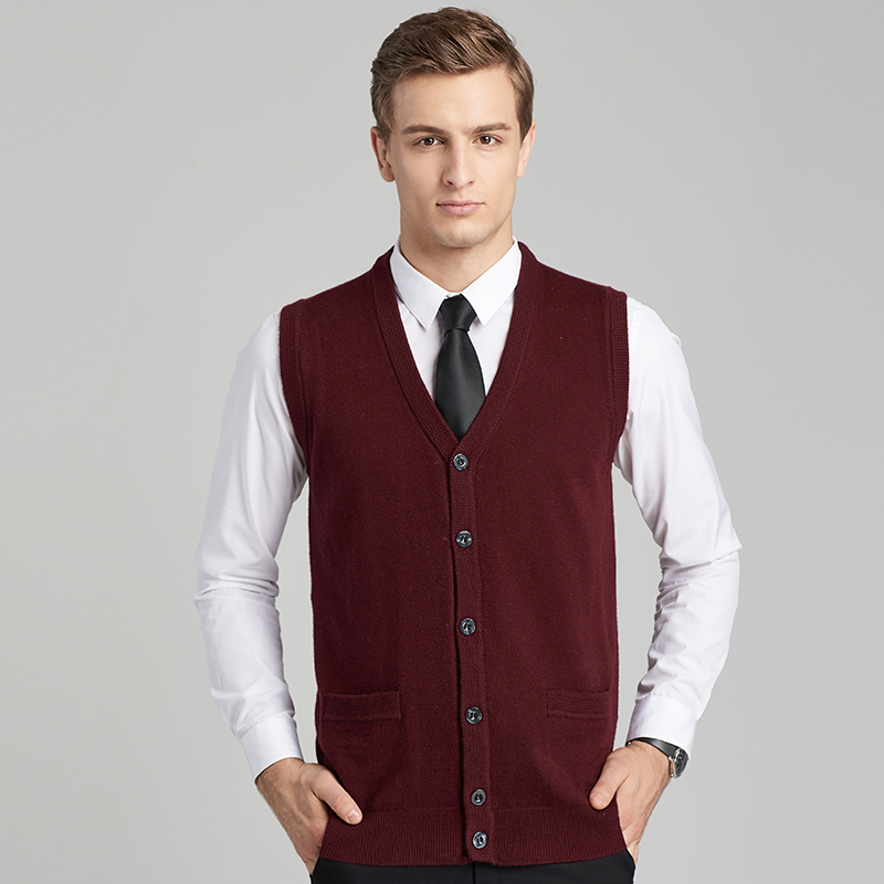 2017 Men' Clothing Autumn and Winter Male V-neck solid Wool knitted Cardigan Men Casual Vest Sweater Waistcoat, Blue
2017 Men' Clothing Autumn and Winter Male V-neck solid Wool knitted Cardigan Men Casual Vest Sweater Waistcoat, Blue