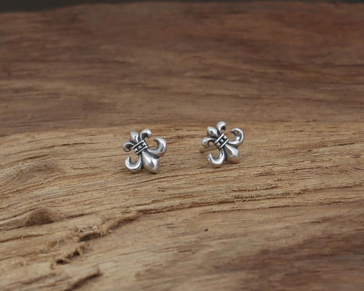 925 sterling silver vintage American jewelry antique silver brand hand-made designer crosses stud earrings men & women hot sale