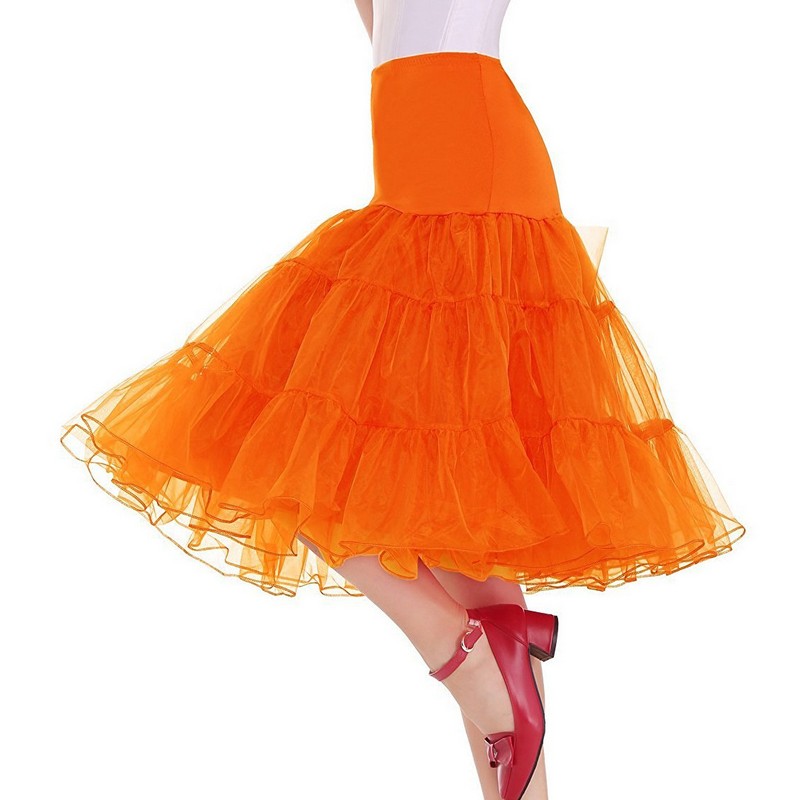 A Line Swing Tutu Skirt Women Halloween Christmas Festival School Girl Party Show Dance Plus Size M-6XL Mesh Midi Tulle Petticoat