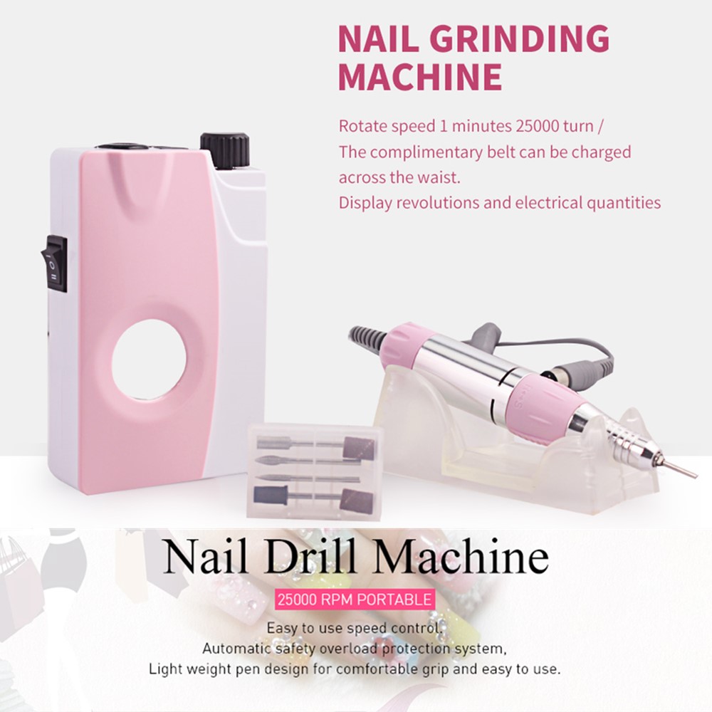 Professional Nail Drill Machine 25000RPM Rechargeable Electric Nail Grinding Kit With Waist Bag Drill Bits Salon Manicure Tools
Professional Nail Drill Machine 25000RPM Rechargeable Electric Nail Grinding Kit With Waist Bag Drill Bits Salon Manicure Tools