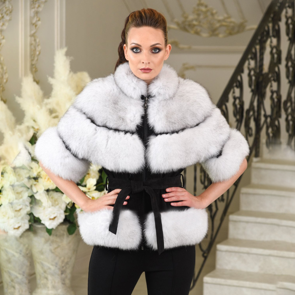 TOPFUR 2019 Fashion Winter Slim Coat With Belt Real Fur Coat Women Natural Blue Fur Half Sleeves O-Neck Leather Jacket Women, Beige
TOPFUR 2019 Fashion Winter Slim Coat With Belt Real Fur Coat Women Natural Blue Fur Half Sleeves O-Neck Leather Jacket Women, Beige