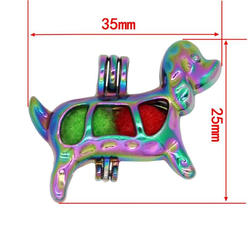 Pendant Necklaces REYOW 5pcs Rainbow Color Puppy Dog Pearl Bead Cages Locket Perfume Essential Oil Diffuser Jewelry Making Necklace
Pendant Necklaces REYOW 5pcs Rainbow Color Puppy Dog Pearl Bead Cages Locket Perfume Essential Oil Diffuser Jewelry Making Necklace