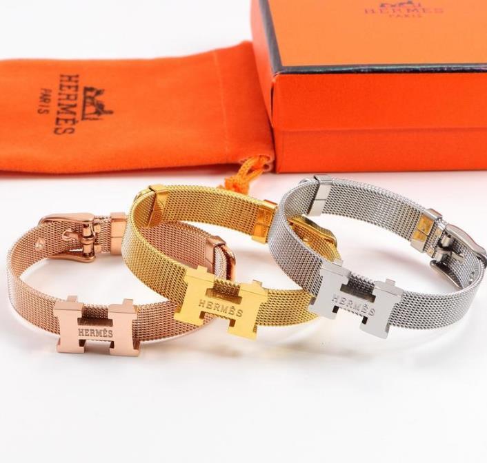 Strap classic European and American fashion mesh belt buckle titanium steel bracelet lovers jewelry, Golden;silver
Strap classic European and American fashion mesh belt buckle titanium steel bracelet lovers jewelry, Golden;silver