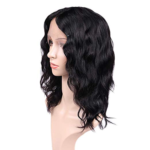 Short Lace Frontal Wig Pre Plucked Hairline natural wavy bob Brazilian Virgin Hair Loose Wave Human Wigs Glueless 130% Densit