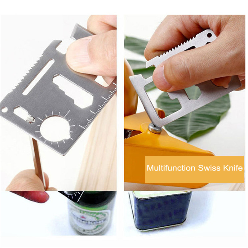 11 in 1 Multifunction Swiss Knife for Outdoor Camping Survival Hunting Silver Multitool Military Credit Card Knife Tools
11 in 1 Multifunction Swiss Knife for Outdoor Camping Survival Hunting Silver Multitool Military Credit Card Knife Tools