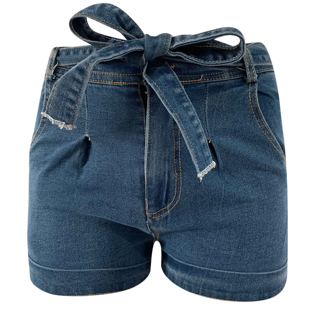 Wholesale-shorts feminino New Women Summer Short Jeans Denim Female Pockets Wash Denim Summer Shorts femme