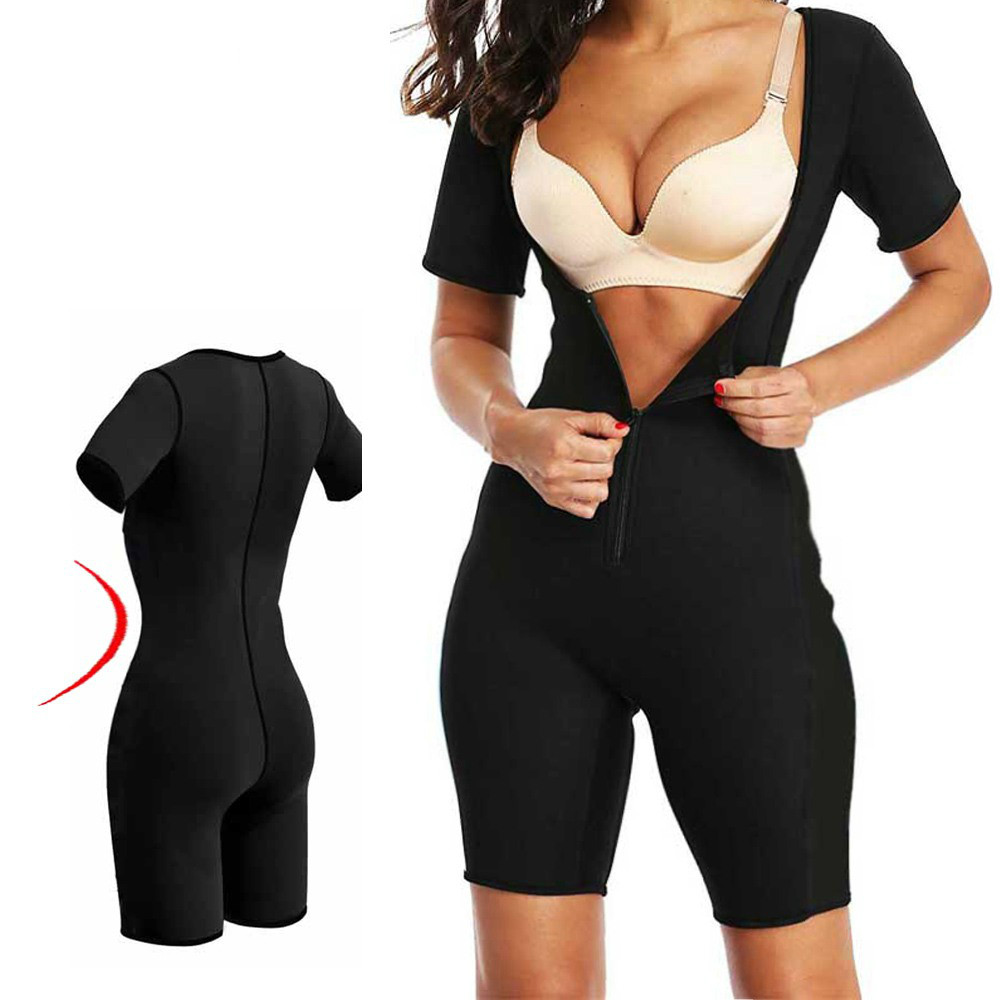 BNC Women's Slimming Body Shapers Neoprene Sauna Suit Sexy Bodysuit Leg Fajas Waist Trainer Shapewear Zipper Plus Size, Black;white
BNC Women's Slimming Body Shapers Neoprene Sauna Suit Sexy Bodysuit Leg Fajas Waist Trainer Shapewear Zipper Plus Size, Black;white