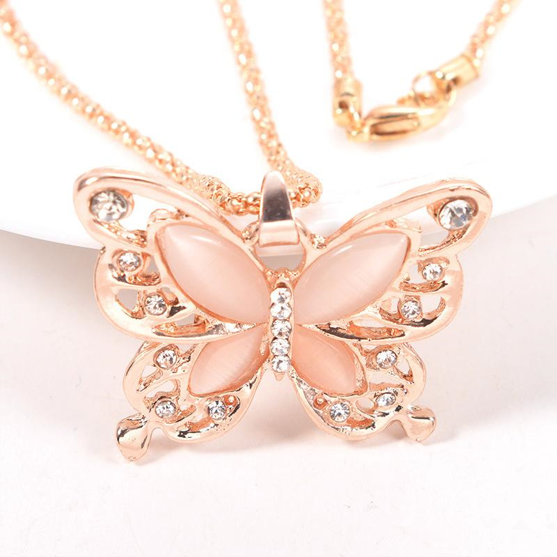 Gold Chain Beautifully Necklace Fashion Rose Gold Plated Opal Butterfly Pendant Necklace Sweater Chain Gift Charm Butterfly Necklace DHL Fre
Gold Chain Beautifully Necklace Fashion Rose Gold Plated Opal Butterfly Pendant Necklace Sweater Chain Gift Charm Butterfly Necklace DHL Fre