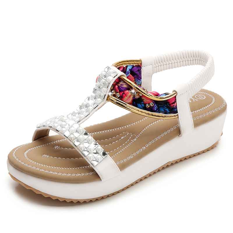 Ladies Sandals Women Bohemian Beach Sandals Black Pink White Crystal Women Shoes Casual Ethnic Sweet Wedges 4.5CM Flat, Pink as picture
Ladies Sandals Women Bohemian Beach Sandals Black Pink White Crystal Women Shoes Casual Ethnic Sweet Wedges 4.5CM Flat, Pink as picture