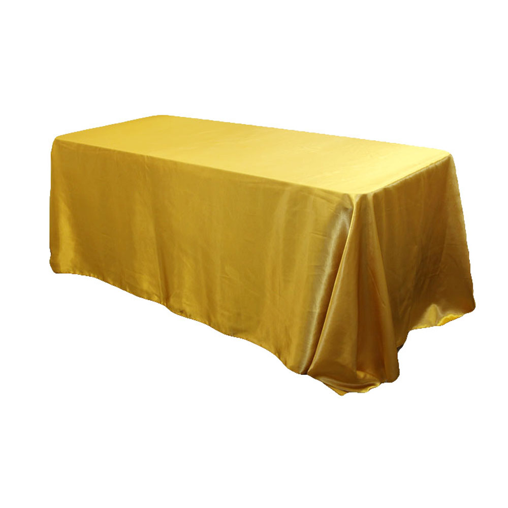 145x320cm White/Black Tablecloths Table Cover Rectangular Satin Tablecloth for Wedding Birthday Party Hotel Banquet Decoration
