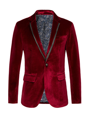 2019 new solid color host suit male Korean version of the casual single suit youth gold velvet small jacket, Black
2019 new solid color host suit male Korean version of the casual single suit youth gold velvet small jacket, Black