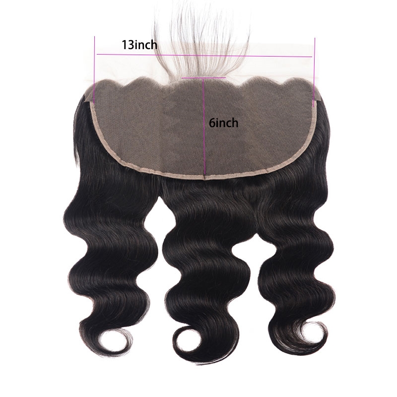 13X6 Lace Frontal Straight Malaysian Virgin Human Hair 13 By 6 Lace Frontals Natural Color 14-24inch Body Wave