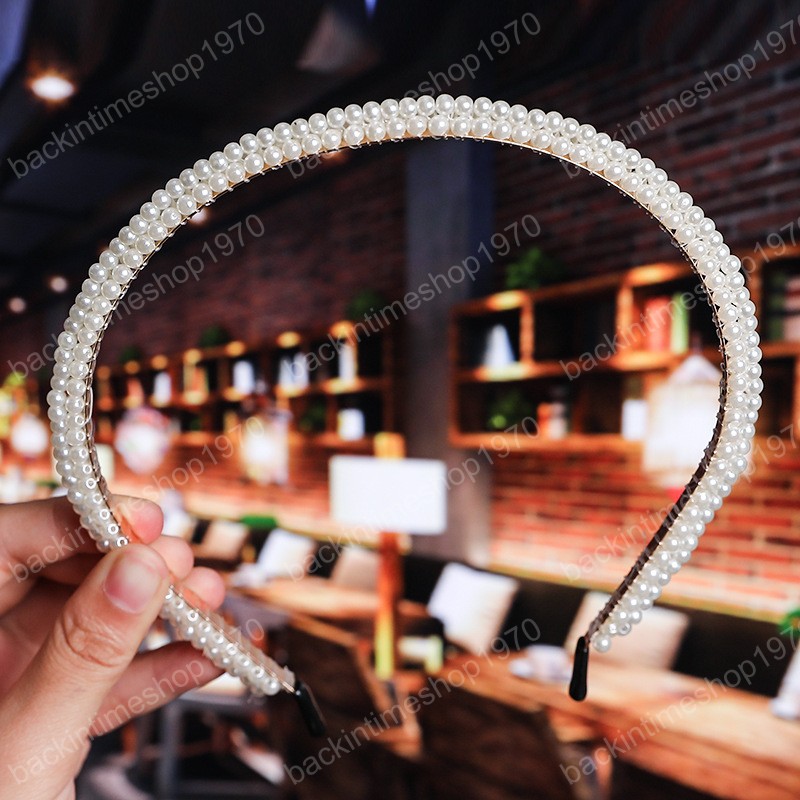 Handmade Pearl Fashion Hairband Headband Women Girls Hair Head Hoop Bands Accessories For Children Hairband Scrunchy Headdress
