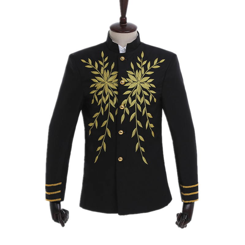 British Style Men Formal Clothes Wedding Groom Suit Embroidery Slim Fit Blazer Jacket Men Party Suit Singer Conductor Stage Wear, Black
British Style Men Formal Clothes Wedding Groom Suit Embroidery Slim Fit Blazer Jacket Men Party Suit Singer Conductor Stage Wear, Black