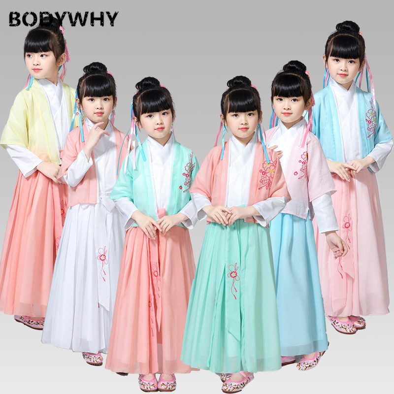Cute Dress Girls Chinese Princess Hanfu Tang Dynasty Dresses Stage Clothing Traditional Dance Costumes Kids Folk Ancient, As picture5
Cute Dress Girls Chinese Princess Hanfu Tang Dynasty Dresses Stage Clothing Traditional Dance Costumes Kids Folk Ancient, As picture5