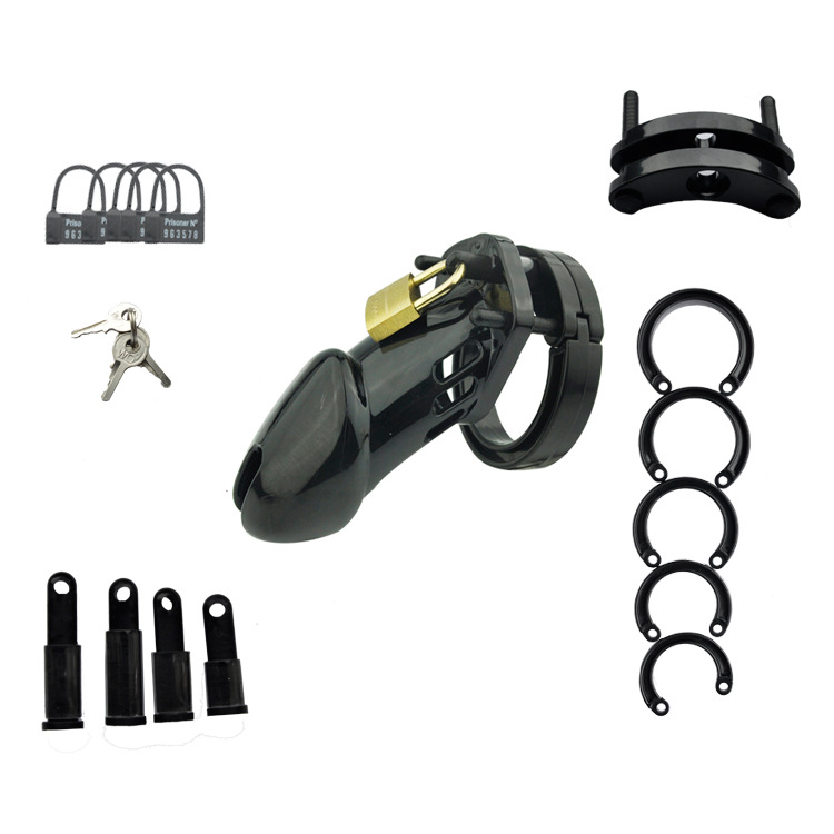 CB6000S/CB 6000 Rooster Cage Male Device with 5 Size Ring Penis Lock Male Belt Adult Game Sex Toys