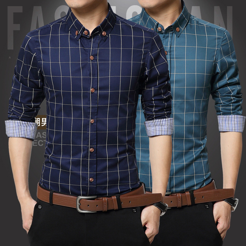 Business casual high-quality men's shirt spring autumn men's social formal dress long-sleeved lapel lattice comfortable blouse, 05
Business casual high-quality men's shirt spring autumn men's social formal dress long-sleeved lapel lattice comfortable blouse, 05