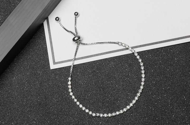 Fashion crystal ladies bracelet light micro-inlaid zircon bracelet female simple adjustable hand Party Jewelry Adjustable Bracelet For Women