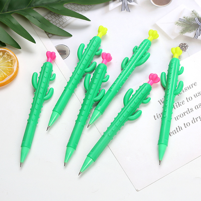 Ballpoint Pens 36 pcs/lot 0.5/0.7mm Cactus Corn Mechanical Pencil Cute Carrot Automatic Drawing Pen School writing Supplies Stationery gift