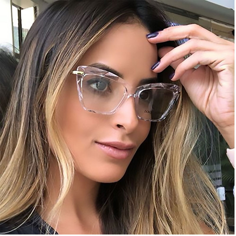New Cat Eye Transparent Women039s Glasses Spectacles Clear Frame Female Eyeglass Frame Fashion Myopia Nerd Glasses Lens
