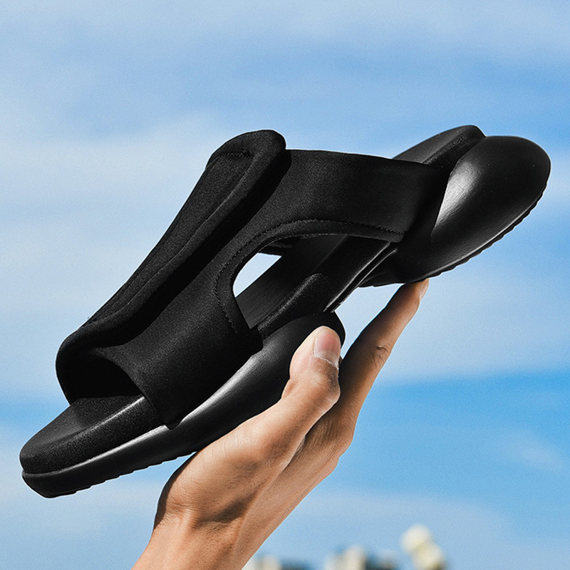 New Trend Men Summer Slippers Comfortable Outdoor Slippers Mens Soft Sole Flat Men Black Casual Beach Shoes
New Trend Men Summer Slippers Comfortable Outdoor Slippers Mens Soft Sole Flat Men Black Casual Beach Shoes
