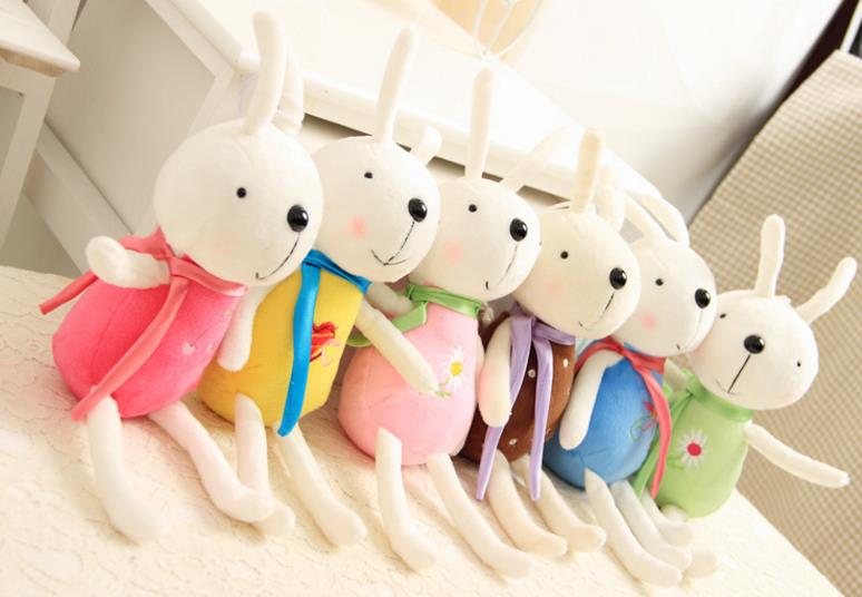 Plush rabbit pendant keychains cute cartoon bunny doll stuffed animals toys lovely bag room decorations 12cm 17cm 22cm 32cm