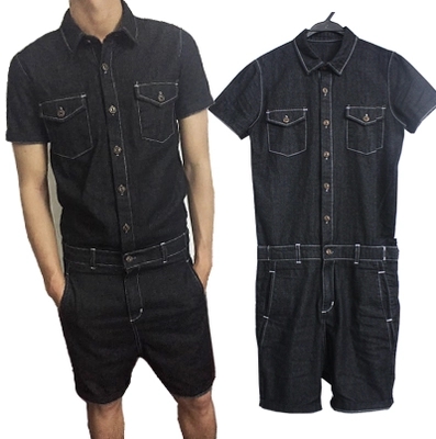 Japanese tooling denim jumpsuit men summer casual denim short-sleeved retro jumpsuit trendy men' pants, Black
Japanese tooling denim jumpsuit men summer casual denim short-sleeved retro jumpsuit trendy men' pants, Black