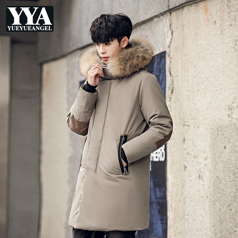 Brand New Winter Fashion Warm Mens Medium Length Down Coats Korean Thick Long Sleeve Patch Slim Big Fur Collar Male Hooded Coats, Khaki
Brand New Winter Fashion Warm Mens Medium Length Down Coats Korean Thick Long Sleeve Patch Slim Big Fur Collar Male Hooded Coats, Khaki