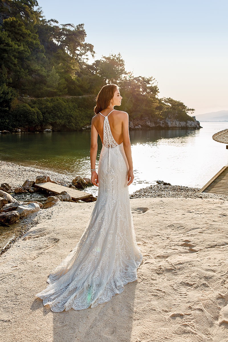 eddy k beach mermaid wedding dresses sexy spaghetti lace appliques sweep train bridal gowns beach boho robe de marie