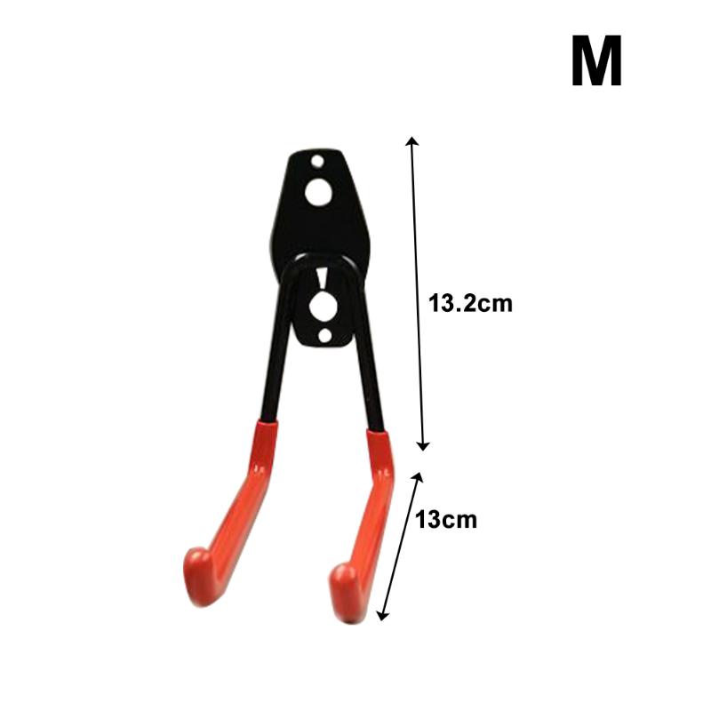 Warehouse Heavy Duty Garage Double Hooks Utility Home Wall Mounted Power Tool Organizer Shovel U Shaped Anti Slip Ladder Steel