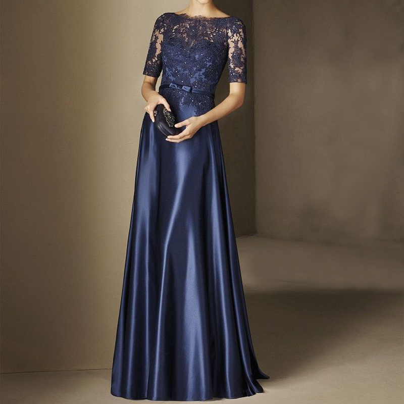 Spring 2020 Elegant Formal Evening Gowns Jewel Neck Short Sleeves Shiny Beaded Lace Bodice Satin A Line Skirt Navy Blue Evening Dresses, Gold
Spring 2020 Elegant Formal Evening Gowns Jewel Neck Short Sleeves Shiny Beaded Lace Bodice Satin A Line Skirt Navy Blue Evening Dresses, Gold
