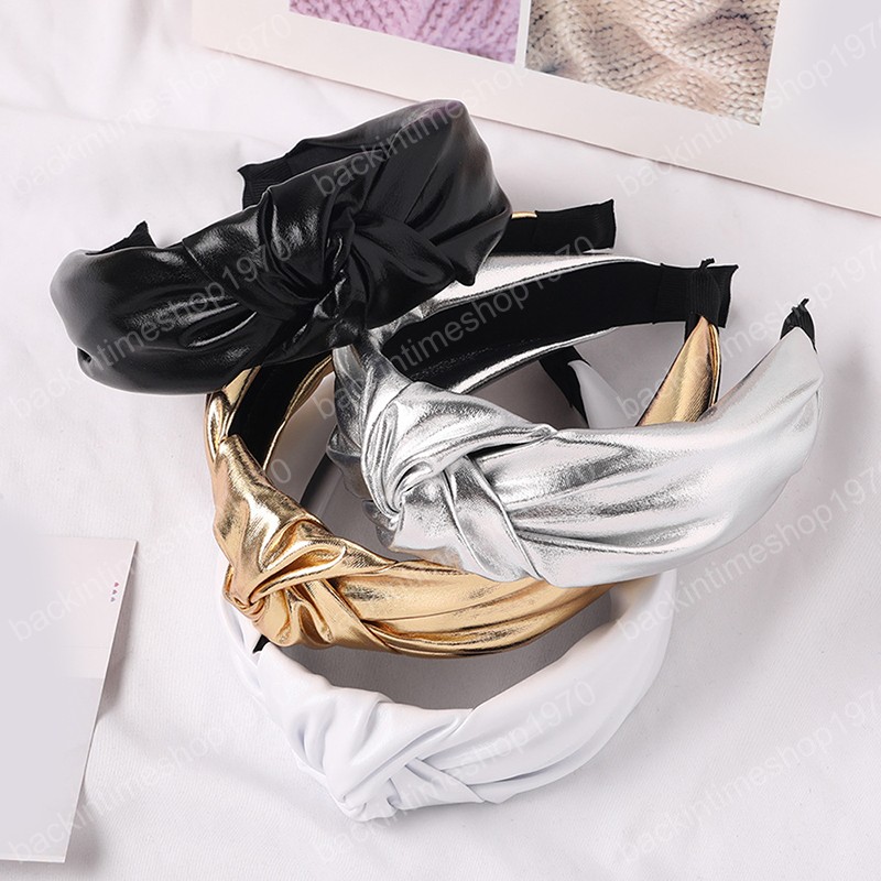 Fashion Womens Knotted Hairband Bright Color Cross Knot Women Hair Head Hoop Simple Sweet Girls Hair Headband Hair Accessories