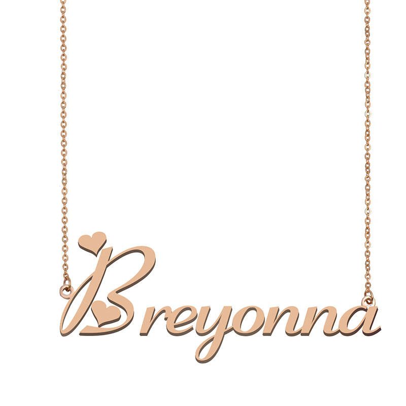 Breyonna Name Necklace Pendant for Women Girls Birthday Gift Custom Nameplate Kids Best Friends Jewelry 18k Gold Plated Stainless Steel, Silver
Breyonna Name Necklace Pendant for Women Girls Birthday Gift Custom Nameplate Kids Best Friends Jewelry 18k Gold Plated Stainless Steel, Silver