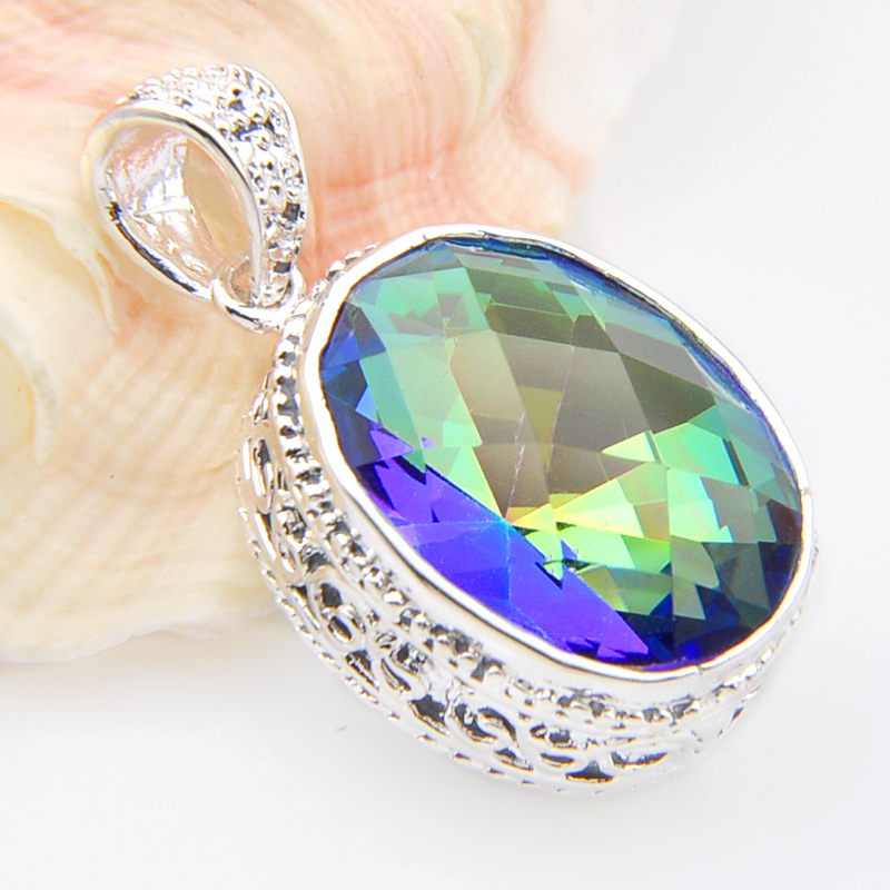 Hot !! Luckyshien 925 Silver Natural Rainbow Mystic Topaz Gems Women Vintage Oval Cubic Zirconia Russia American Pendants Necklaces 1"inch
Hot !! Luckyshien 925 Silver Natural Rainbow Mystic Topaz Gems Women Vintage Oval Cubic Zirconia Russia American Pendants Necklaces 1"inch