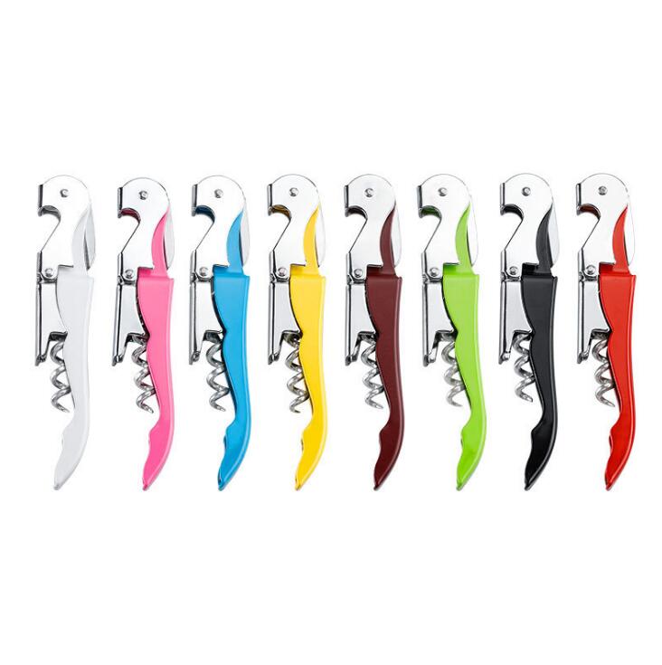 100pcs/lot Wine Corkscrew Opener Stainless Steel Bottle Opener Wine Corkscrew Tool Easy Use Wholesale LX1484
