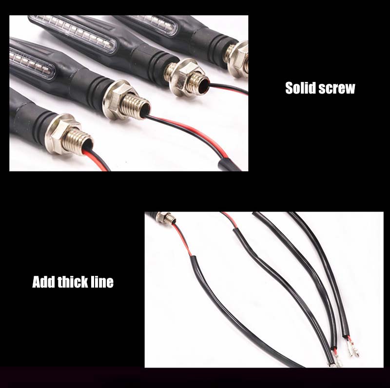 4pcs Motorcycle Turn Signal Lights 12 LED Flowing Indicator Lighting DRL Indicators Motor Flashing Brake Lamps