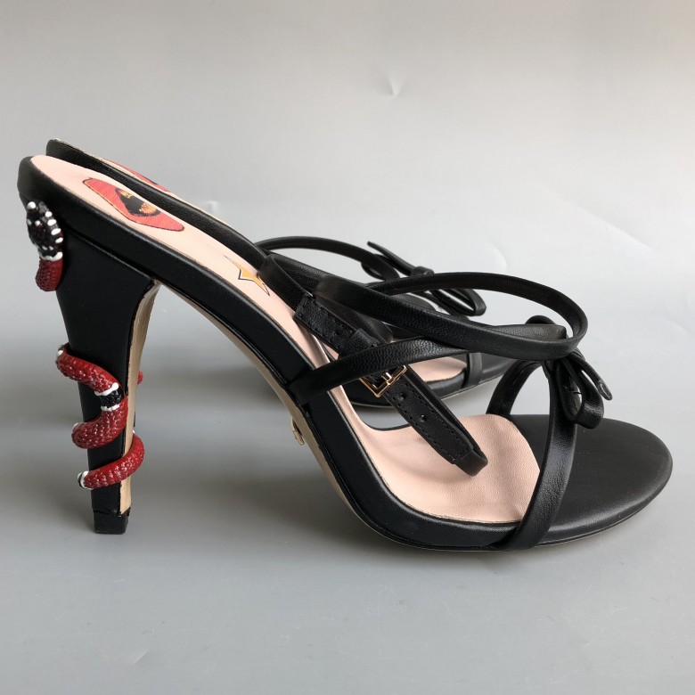 Hot Sale-Fashion Style Brand Sandals Lang High Heels Leather Strappy Sandals Women Summer Shoes Party Shoes Gladiator Sandals 35-40