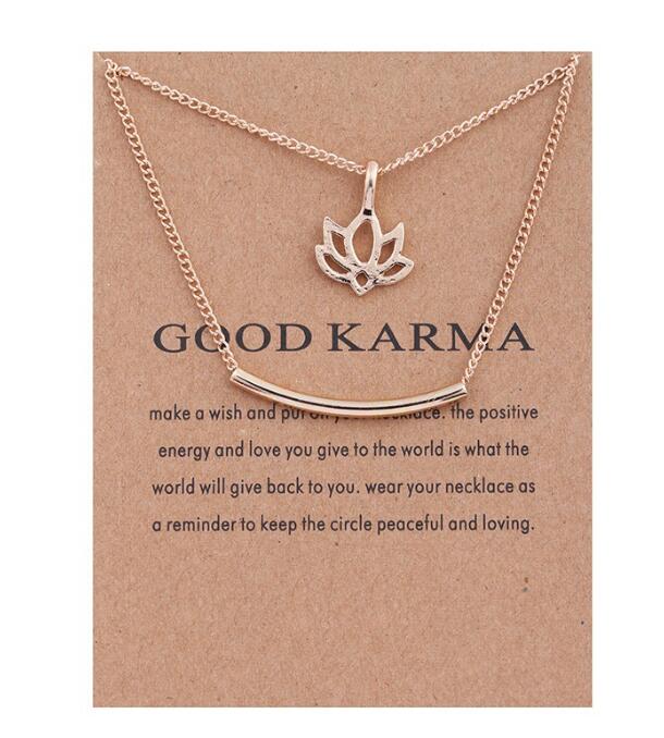 Fashion-Necklaces With Card Gold Skull Elephant Infinity Pendant Double Layer Clavicle Necklace For Women MultiLayer Jewelry Christmas Gift